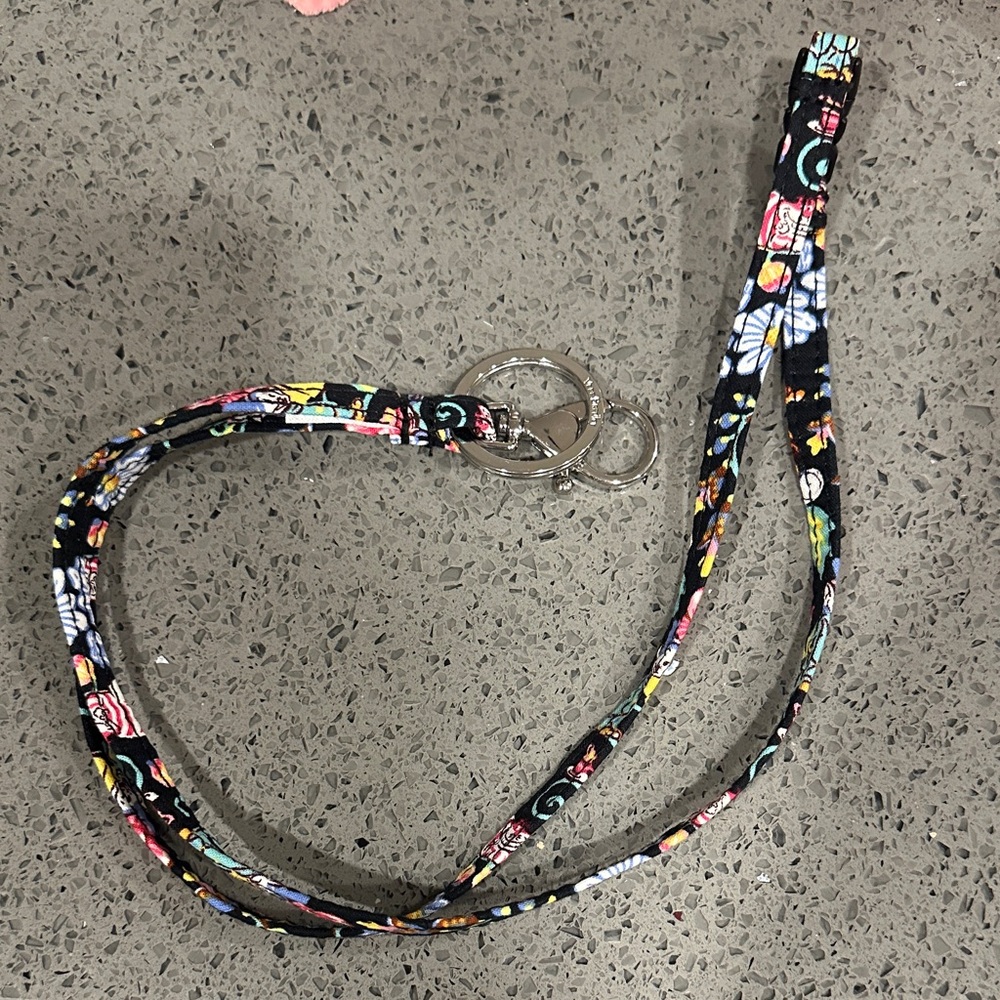 Vera Bradley -Snow White Lanyard - original breakaway lanyard